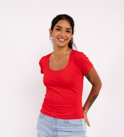 Polo Valeria Manga Corta - Modelador - Extra Ajuste.