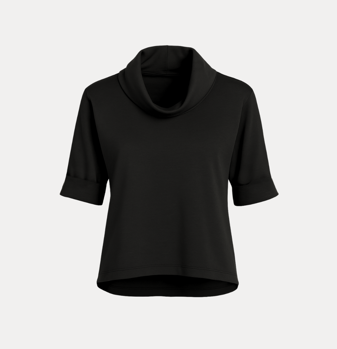 Polera Cuello Tortuga Gamuza
