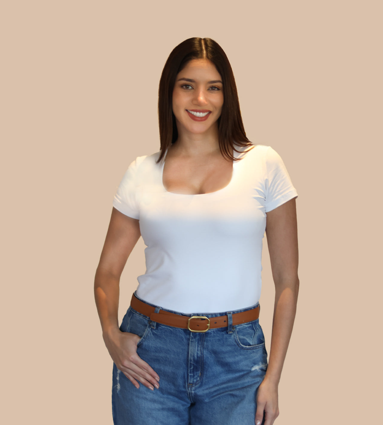 Polo Valeria Manga Corta - Modelador - Extra Ajuste.