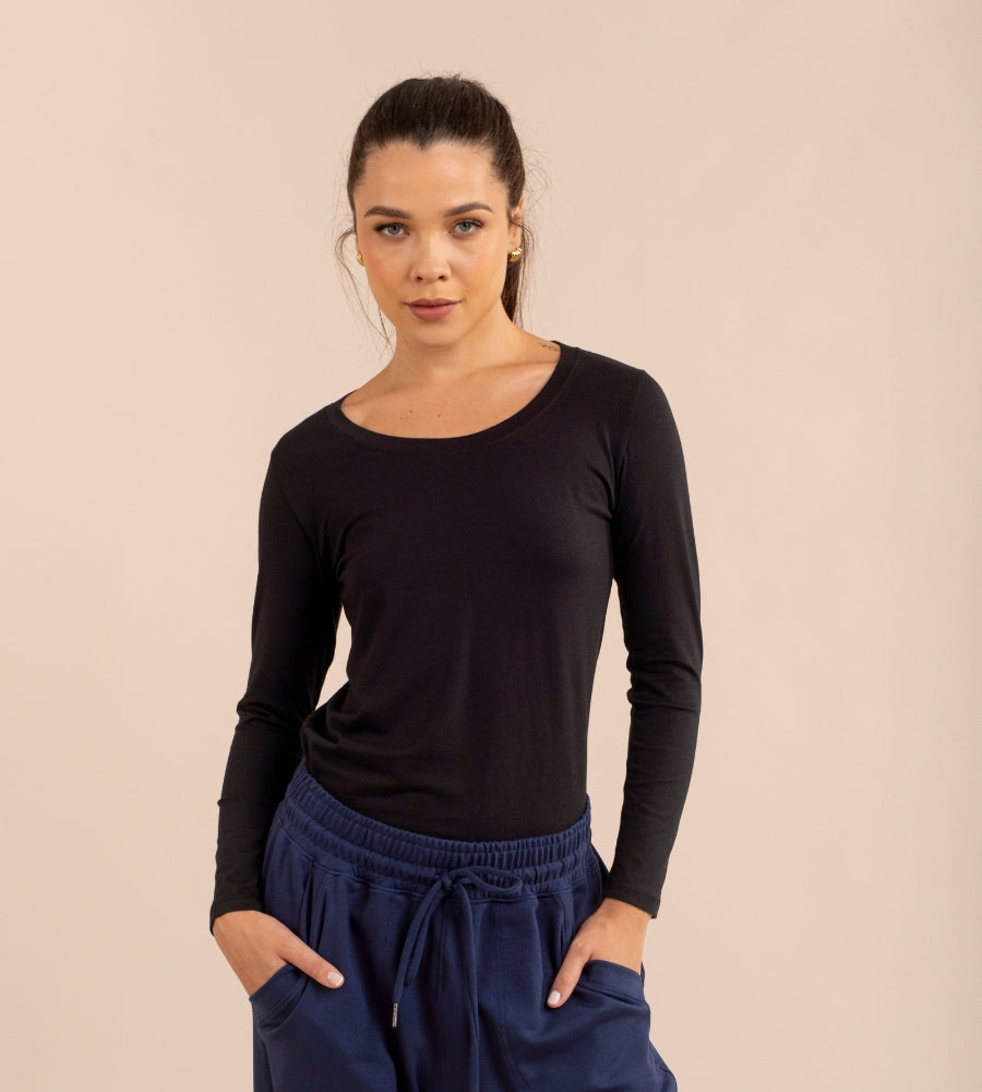 Polo Manga Larga Lorena Rib