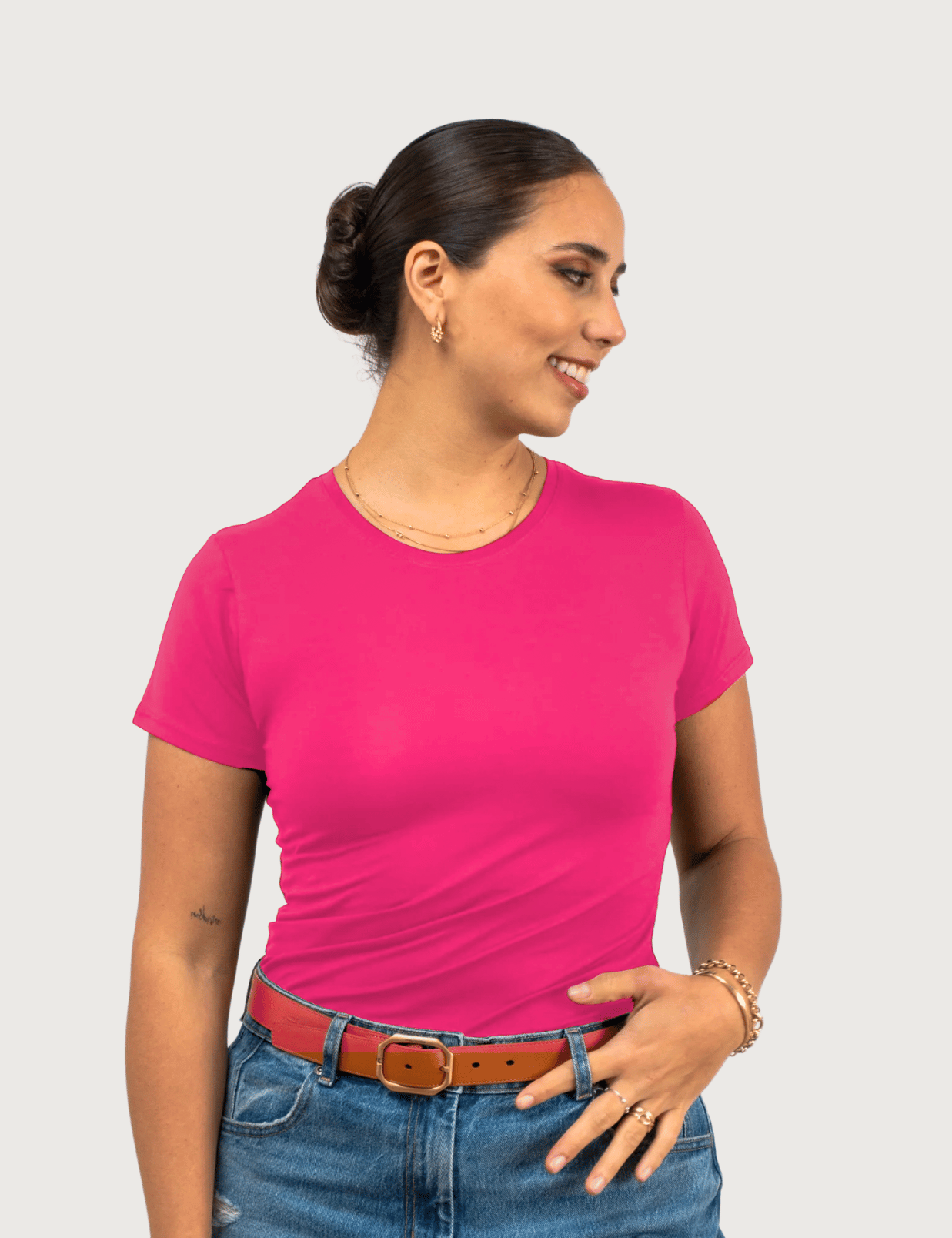 Polo Manga Corta Bonnie Segunda Piel Cuello Redondo