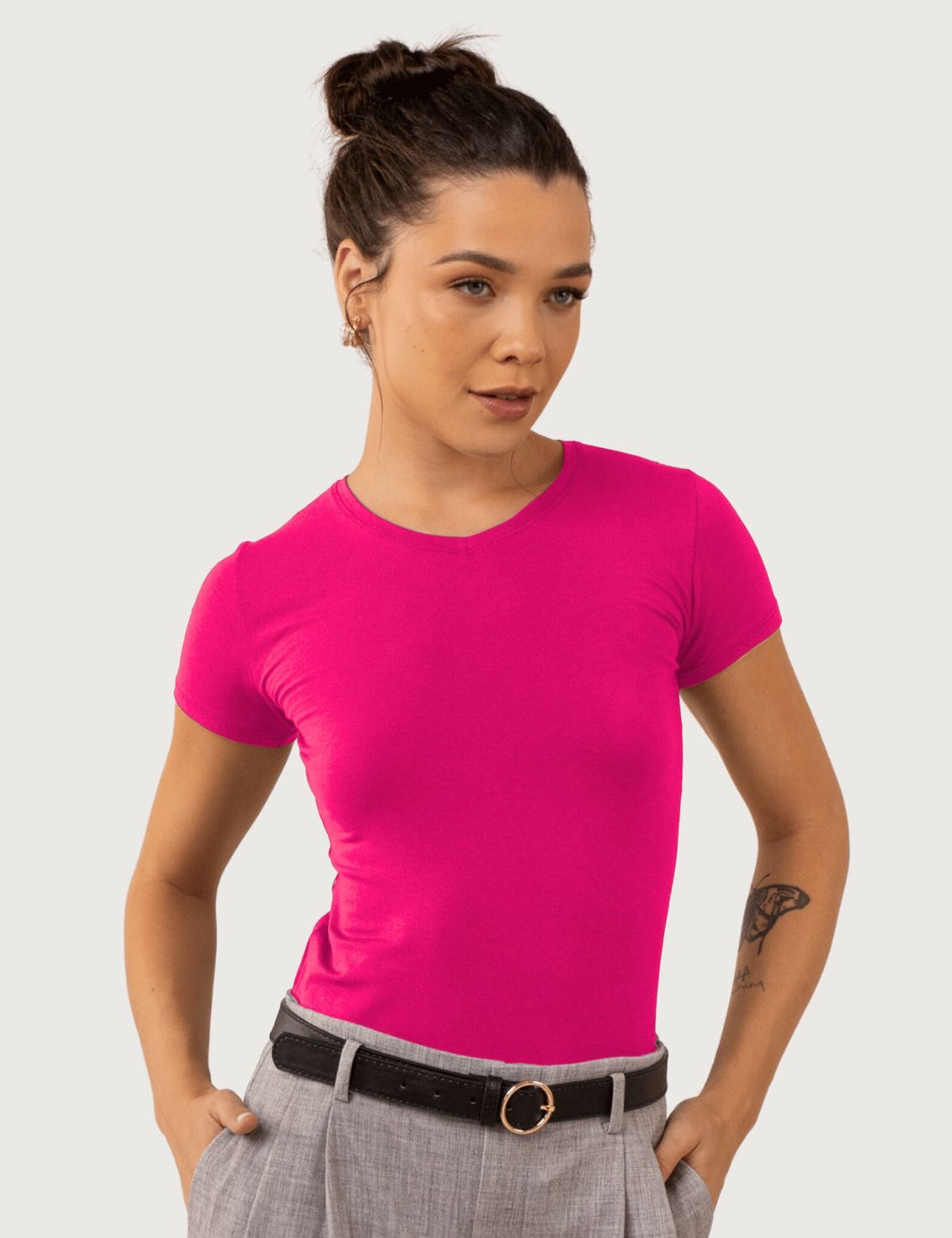 Polo Manga Corta Bonnie Segunda Piel Cuello V