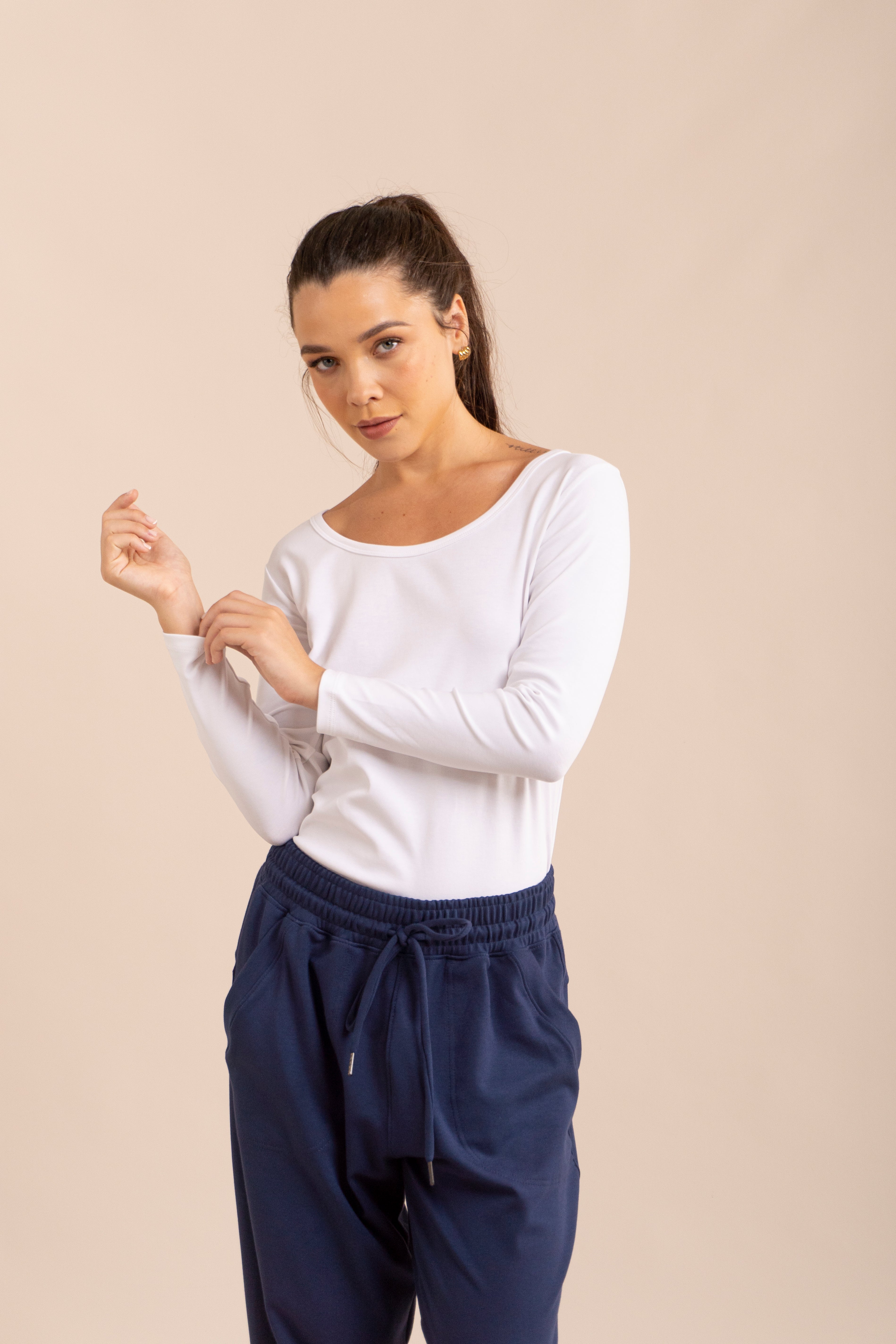 Polo Bonnie Manga Larga Cuello Ojal