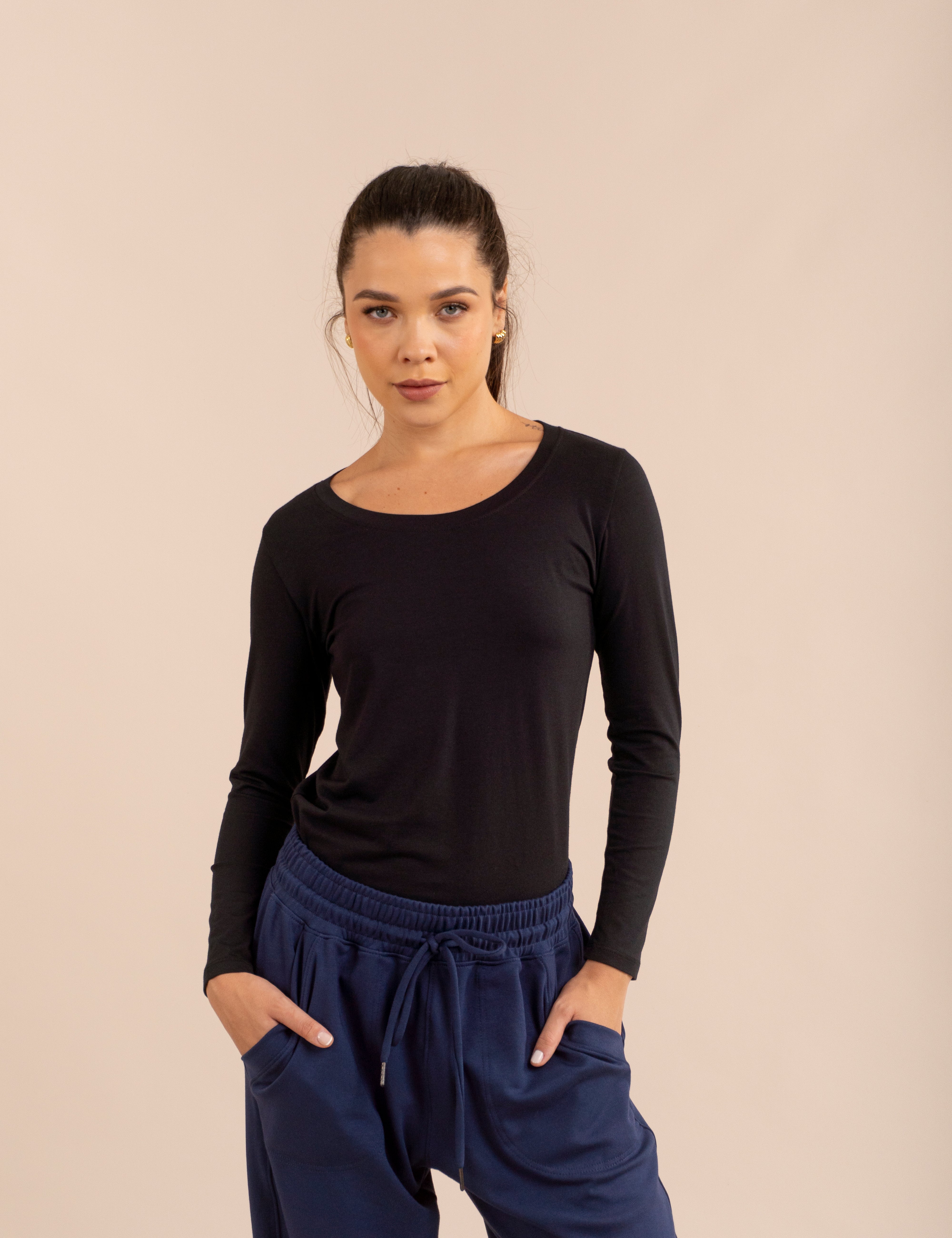 Polo Bonnie Manga Larga Cuello Ojal