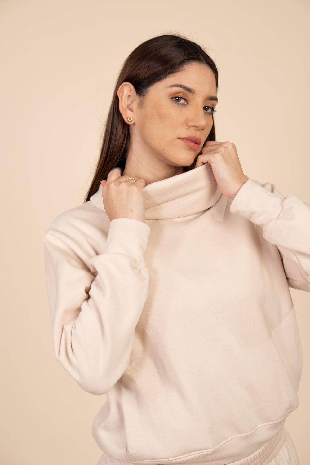 Polera Cuello Tortuga Tiffany Franela