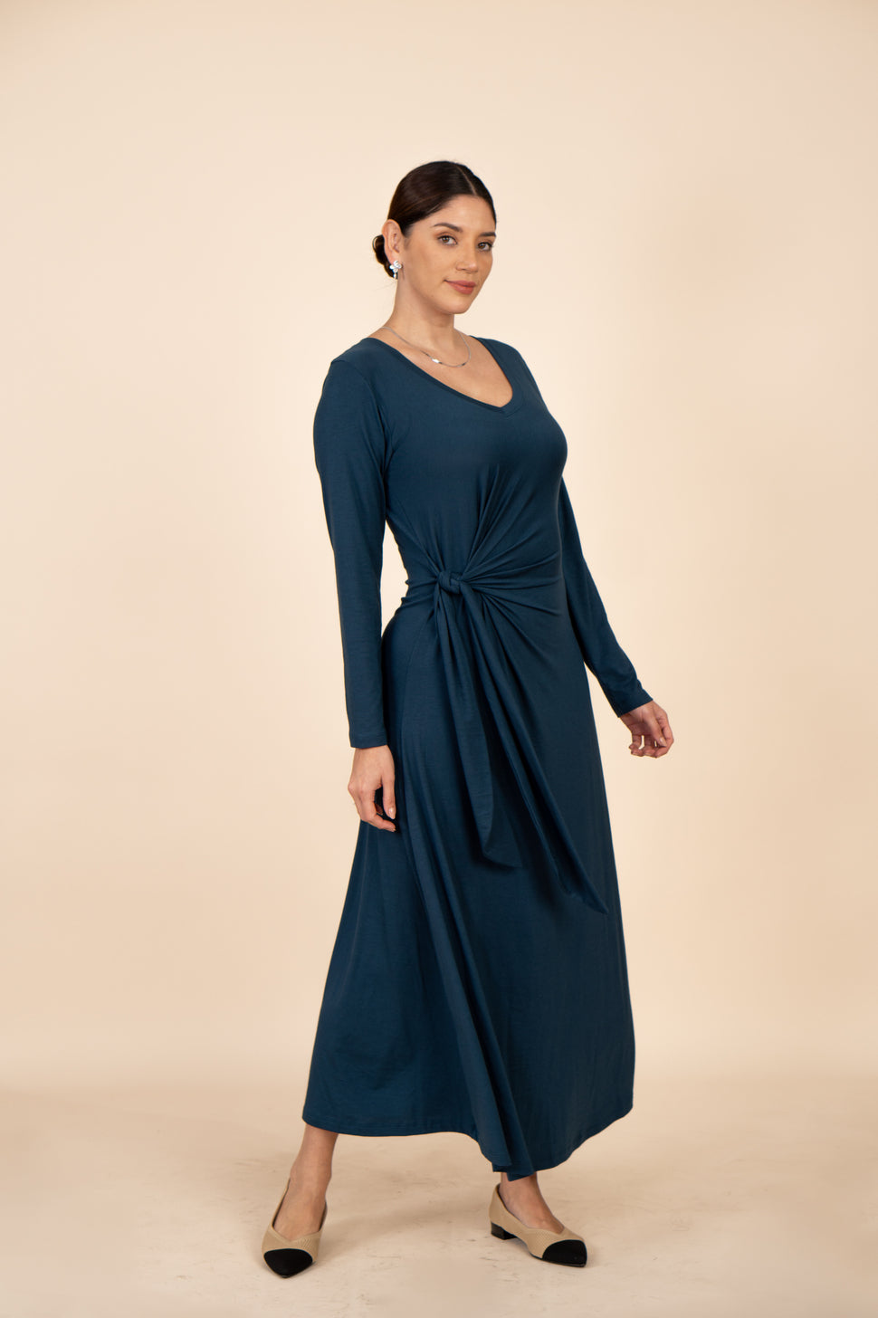 Vestido Nudo - Manga Larga
