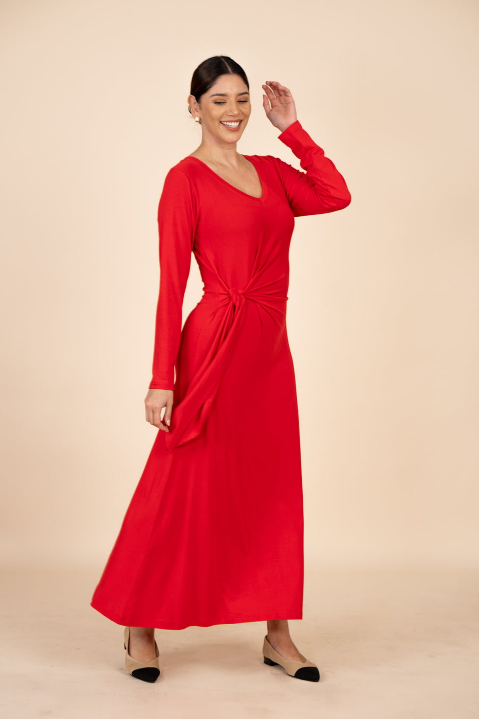 Vestido Nudo - Manga Larga