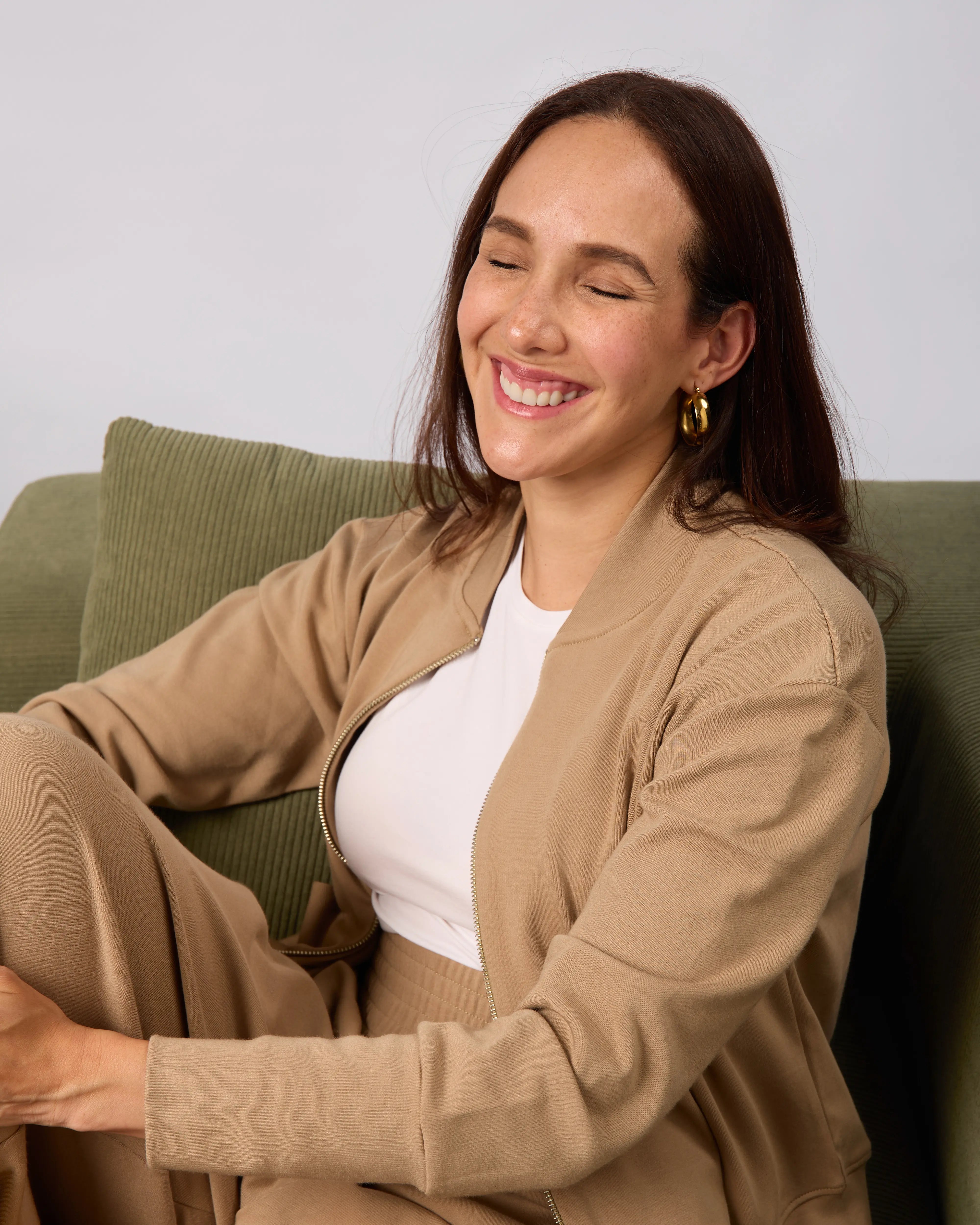 Polera Cierre Gamuza