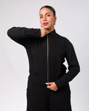 Polera Cierre Gamuza