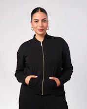 Polera Cierre Gamuza