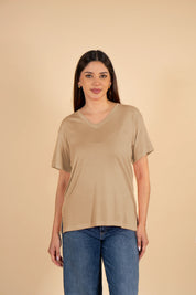 Polo Emma Manga Corta - Cuello V - Holgado