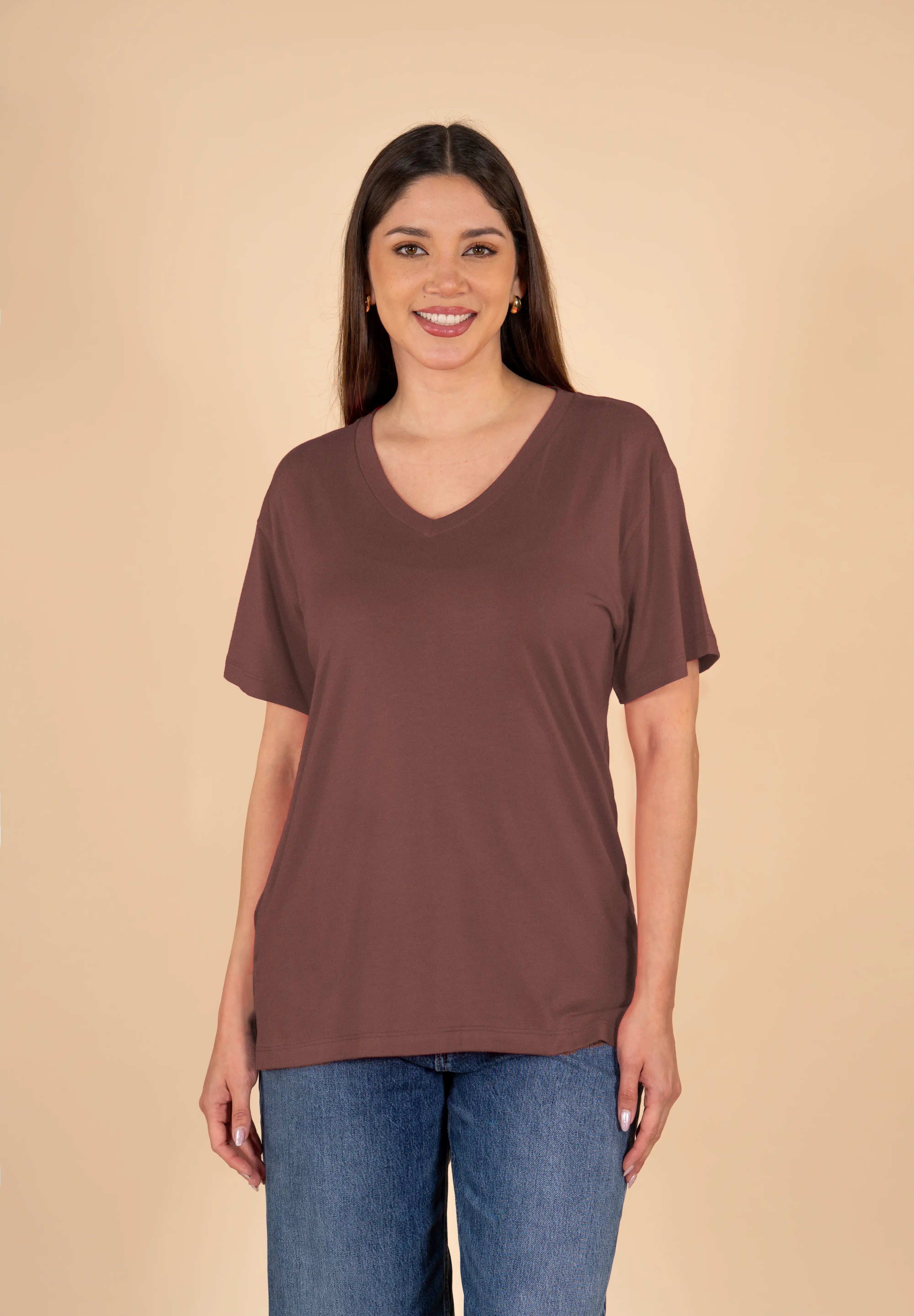 Polo Emma Manga Corta - Cuello V - Holgado