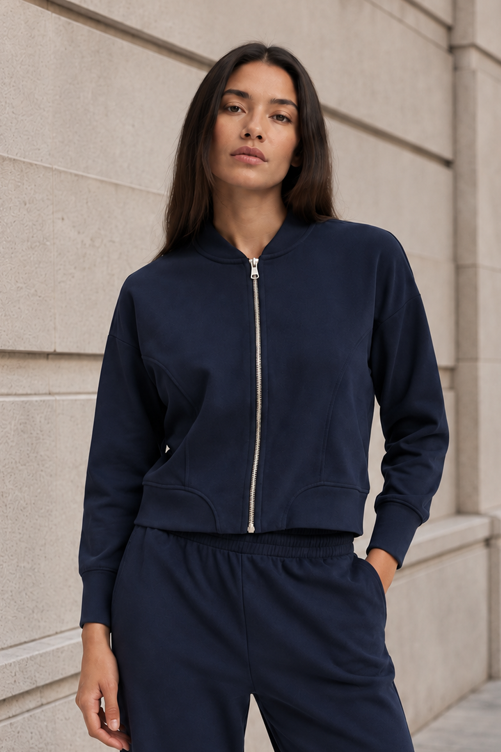 Casaca Bomber Gamuza