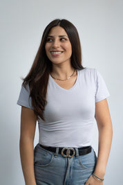 Polo Bonnie Manga Corta - Cuello V - Entallado