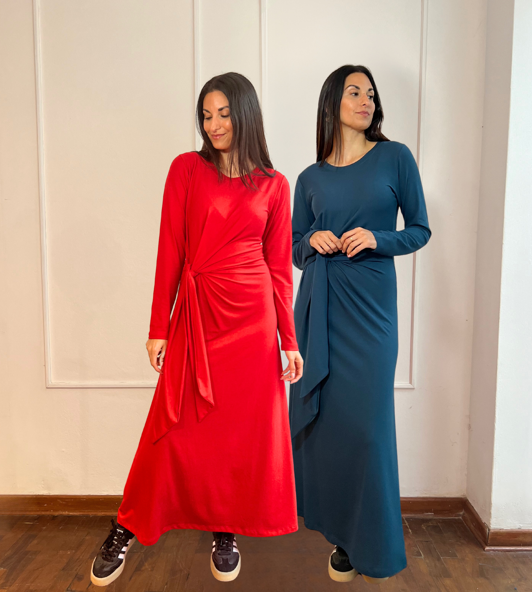 Vestido Nudo - Manga Larga