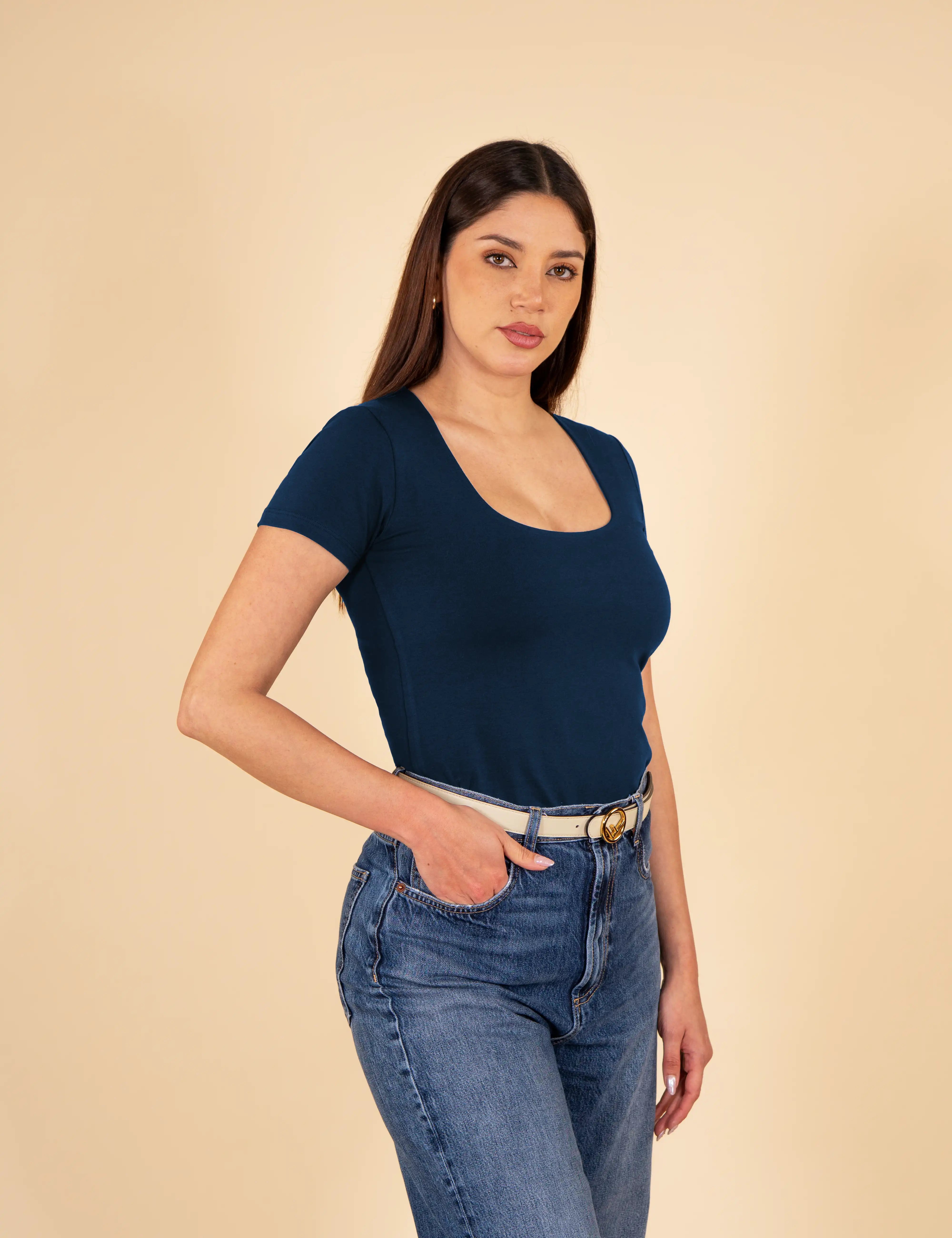 Polo Valeria Manga Corta - Modelador - Extra Ajuste