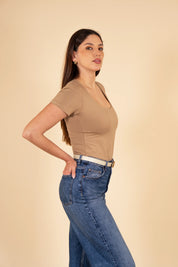 Polo Valeria Manga Corta - Modelador - Extra Ajuste