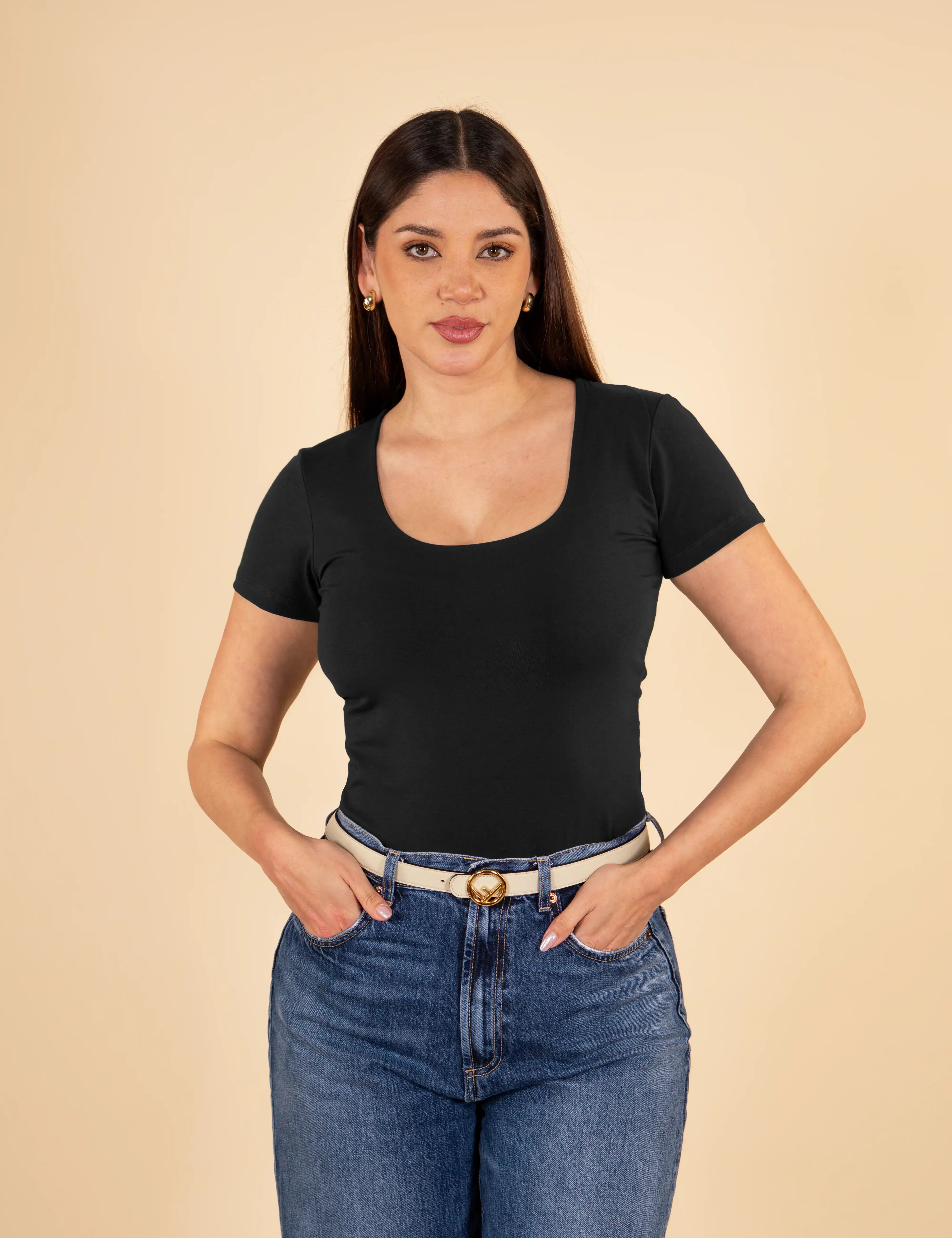 Polo Valeria Manga Corta - Modelador - Extra Ajuste