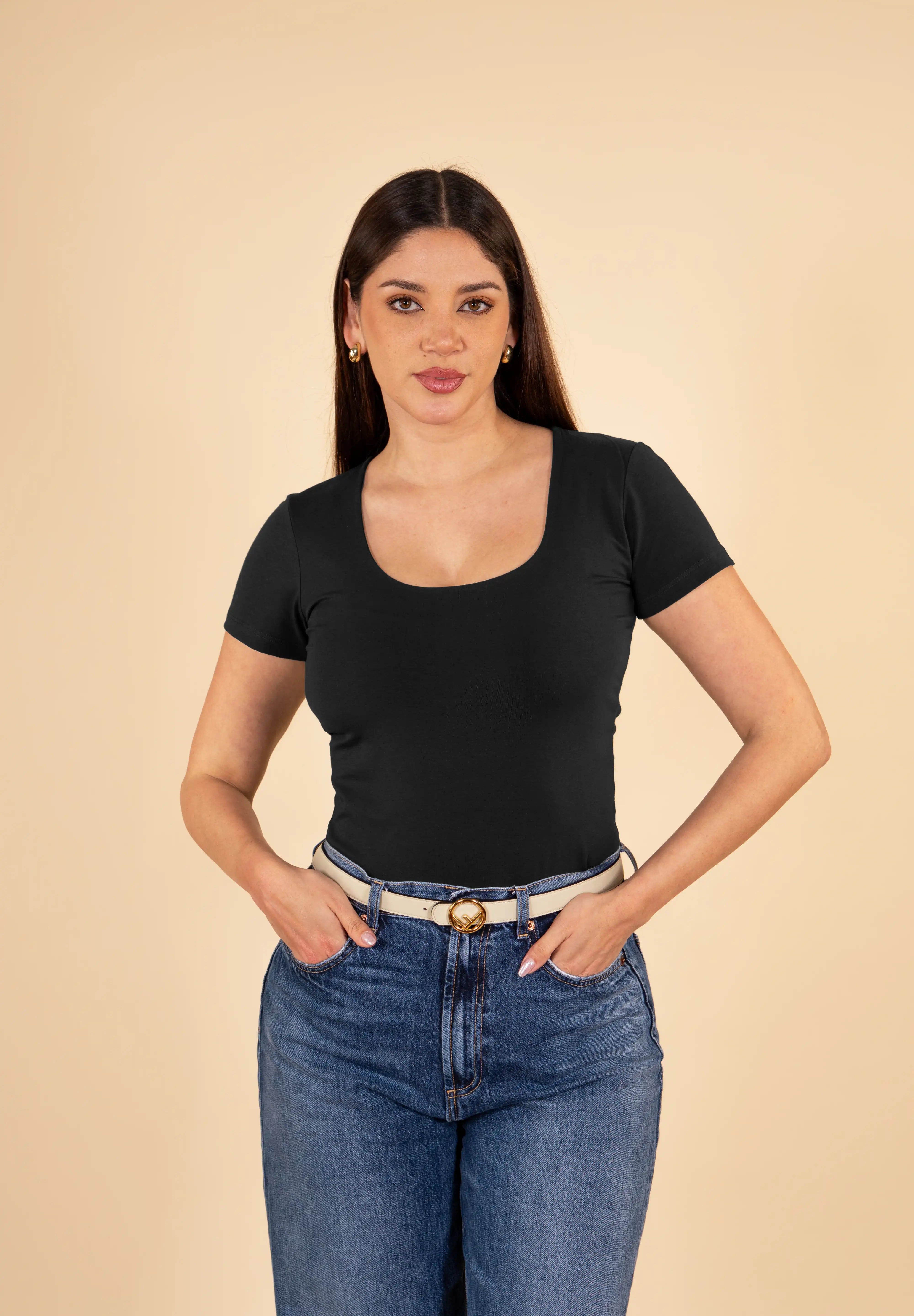 Polo Valeria Manga Corta - Modelador - Extra Ajuste