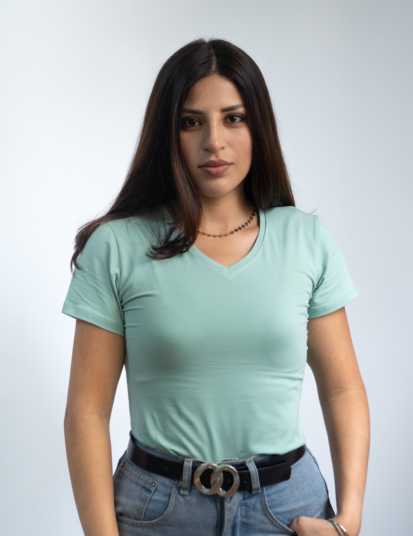 Polo Bonnie Manga Corta - Cuello V - Entallado